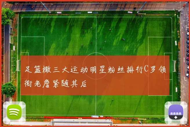 足篮橄三大运动明星粉丝排行C罗领衔老詹紧随其后